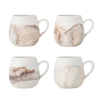 Lyre cup 4-pack - Brown - Bloomingville