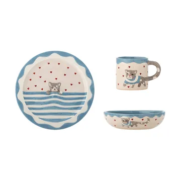 Mille dinner set - Cats, 3 pieces - Bloomingville