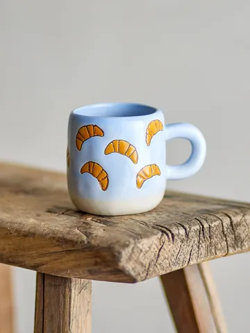 Millie cup 110 ml - Blue, croissants - Bloomingville