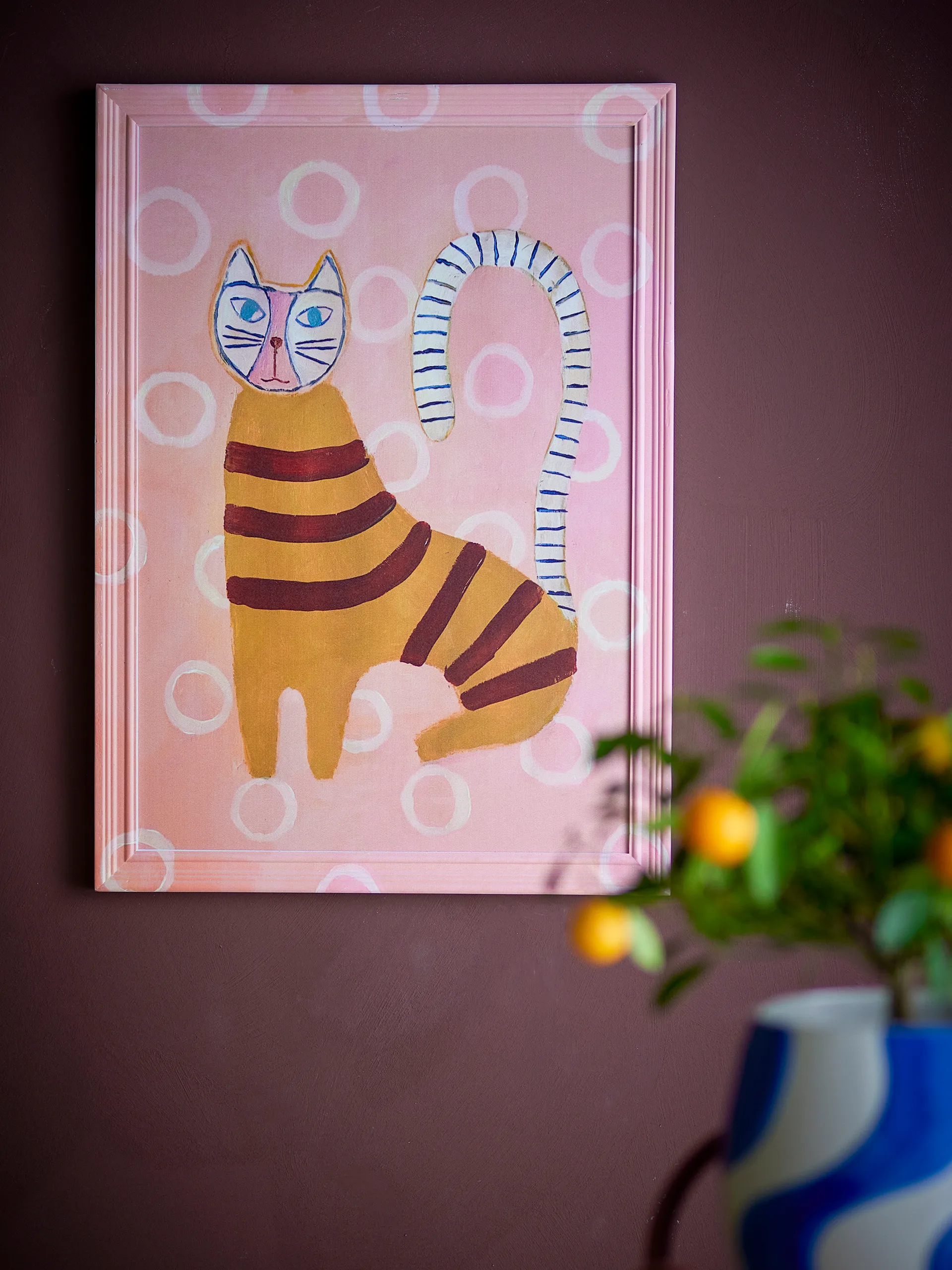 Missy illustration with frame 40x56 cm, Rose Bloomingville