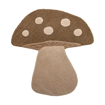 Mushroom rug - Brown, wool - Bloomingville