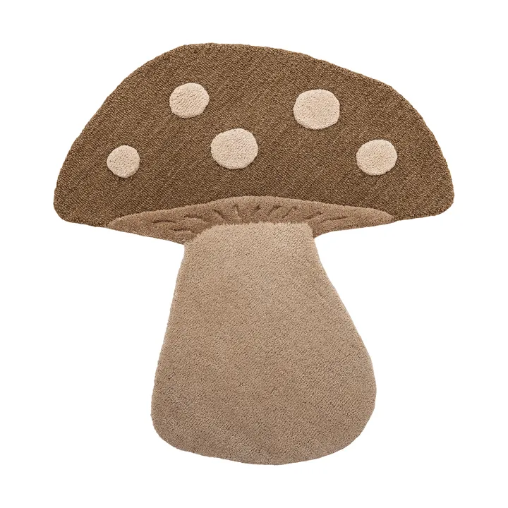 Mushroom rug - Brown, wool - Bloomingville