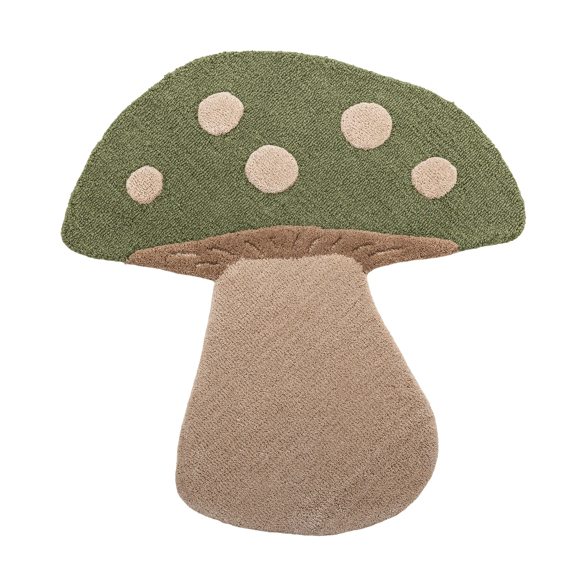 Mushroom rug, Green, wool Bloomingville