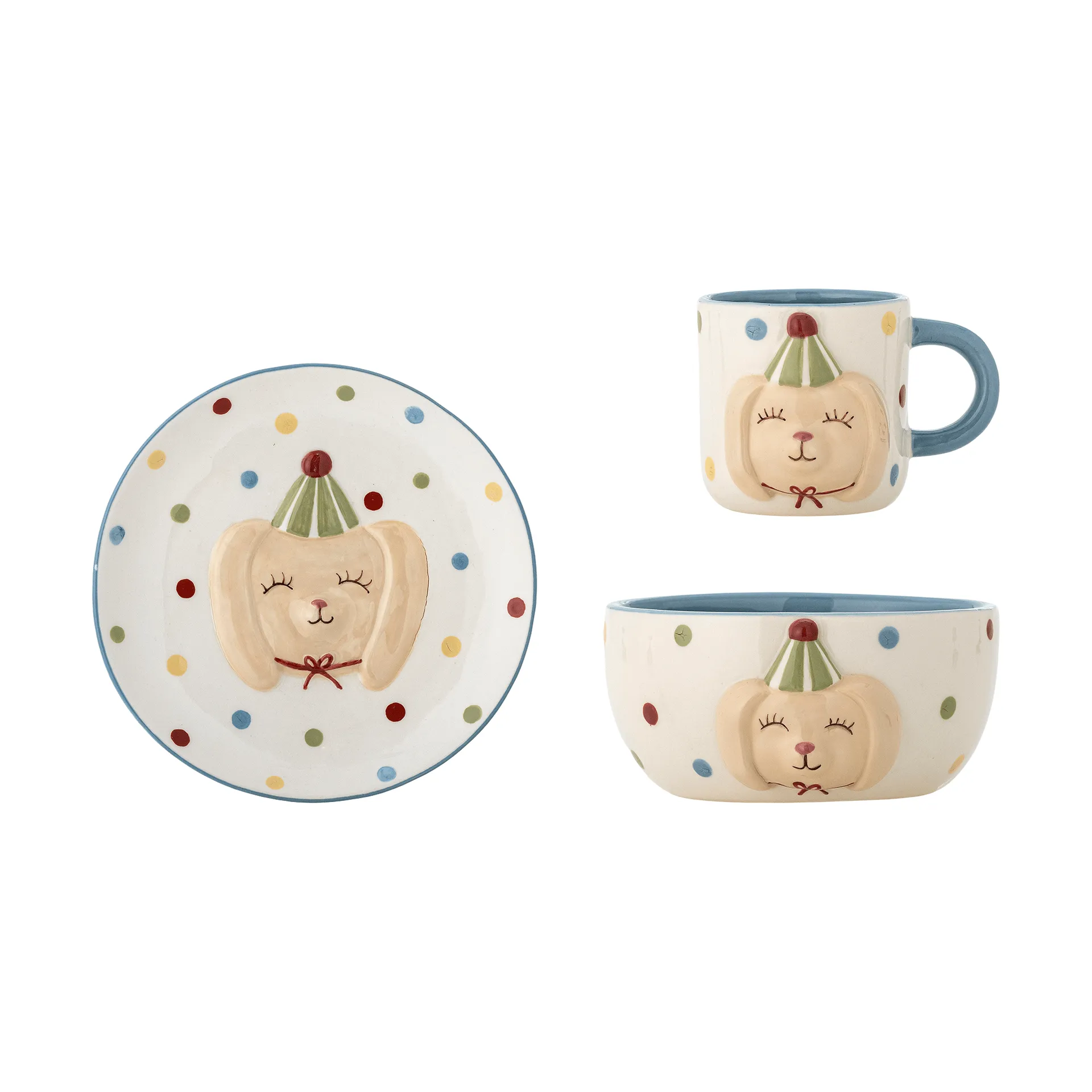 Party dinner set, Dog, 3 pieces Bloomingville