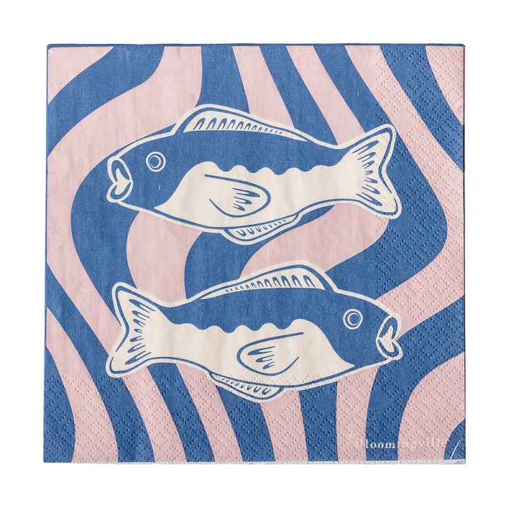 Remy paper napkin 20-pack - Blue - Bloomingville