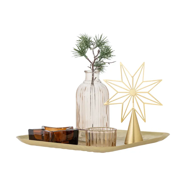 Sanga tray with decorative objects 6 pieces - Gold - Bloomingville