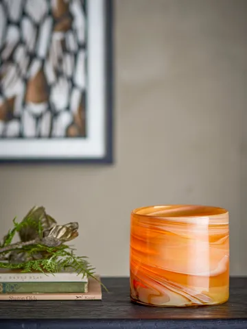 Sylas votive candle holder - Orange - Bloomingville