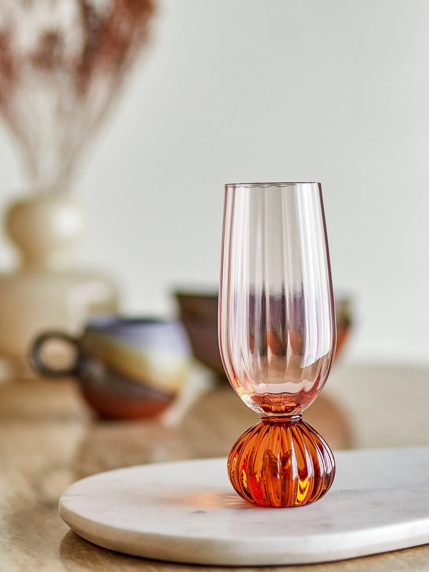 Taurin champagne glass 250 ml, Rose Bloomingville