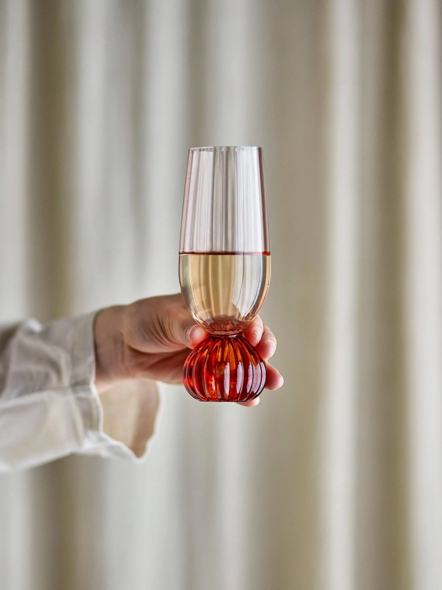 Taurin champagne glass 250 ml, Rose Bloomingville