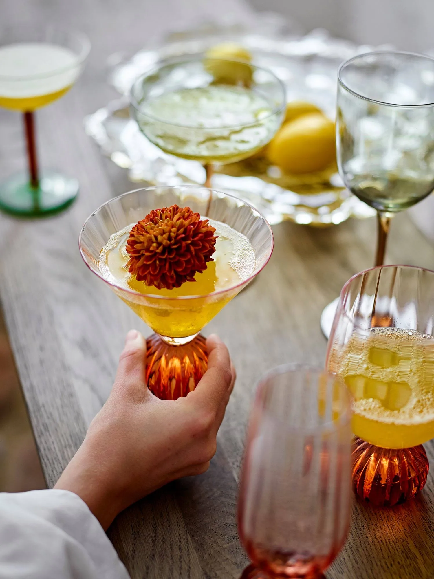 Taurin cocktail glass 30 cl, Rose Bloomingville
