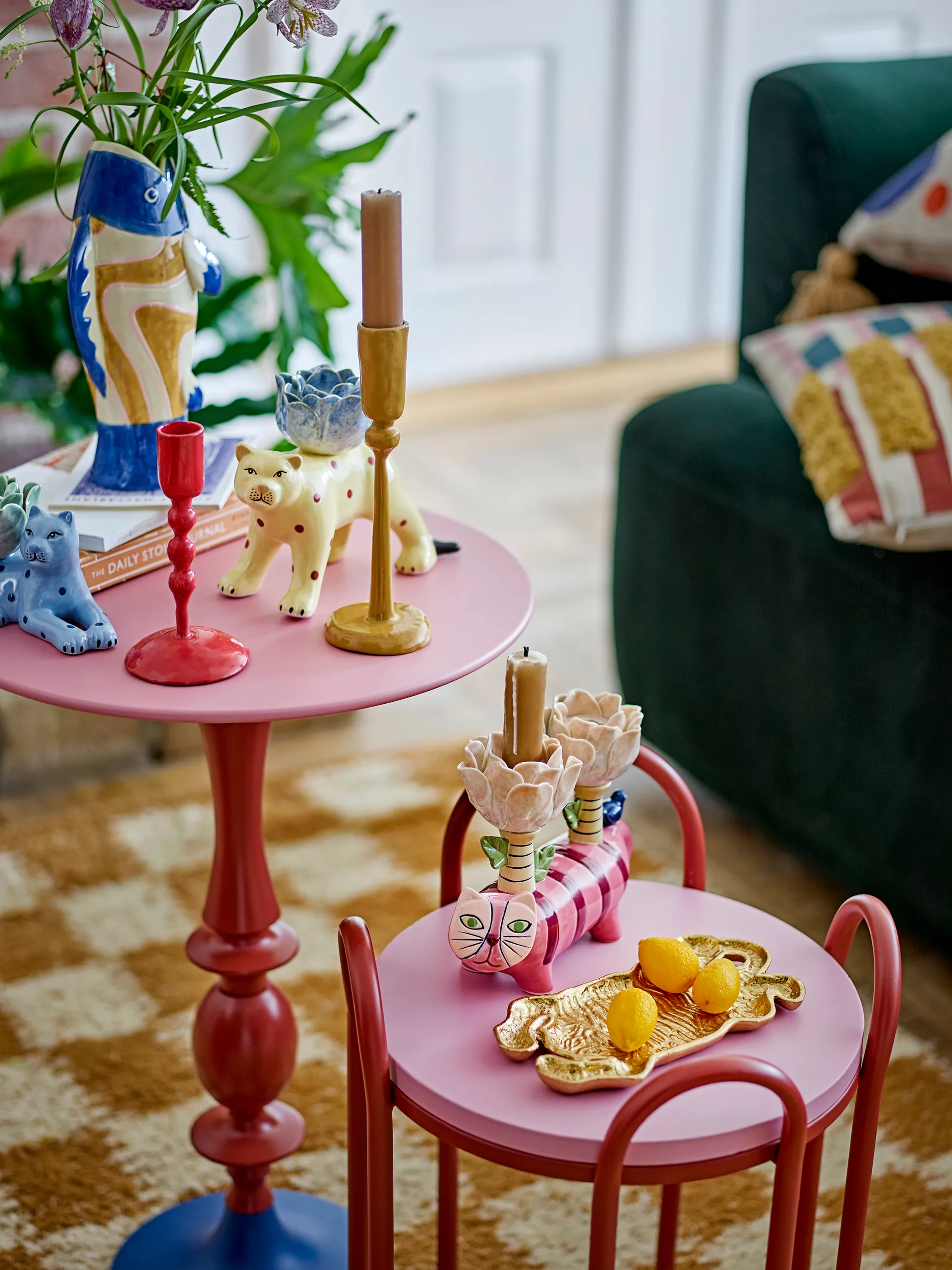 Whimsica side table Ø30.5 cm, Red Bloomingville