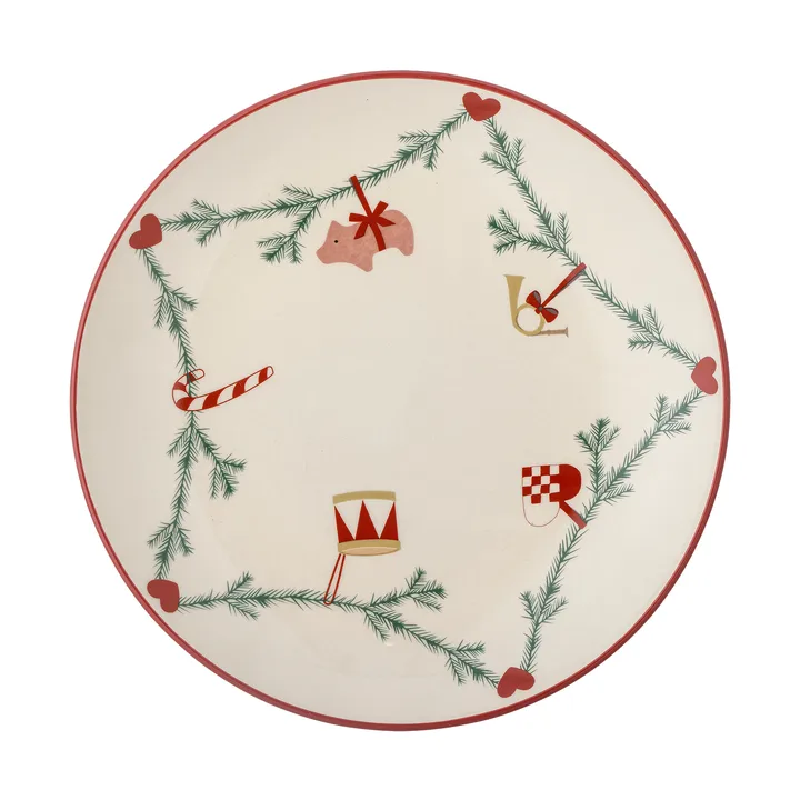 Yule plate Ø25.5 cm - White - Bloomingville