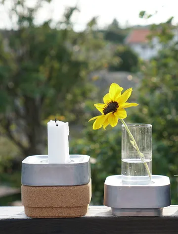 Stumpastaken candle holder Ettan - aluminum - Born In Sweden