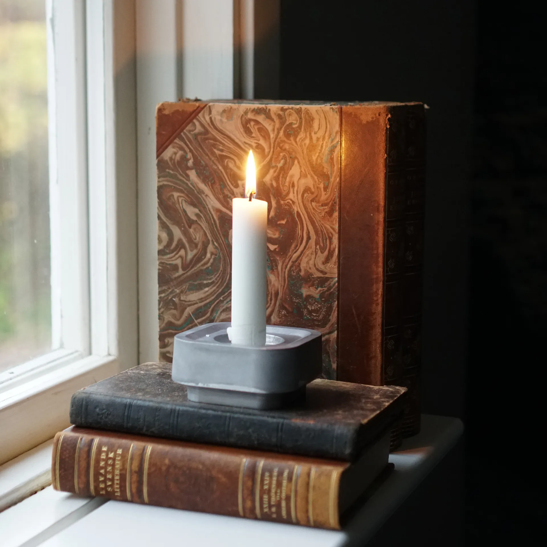 Stumpastaken candle holder Ettan, aluminum Born In Sweden