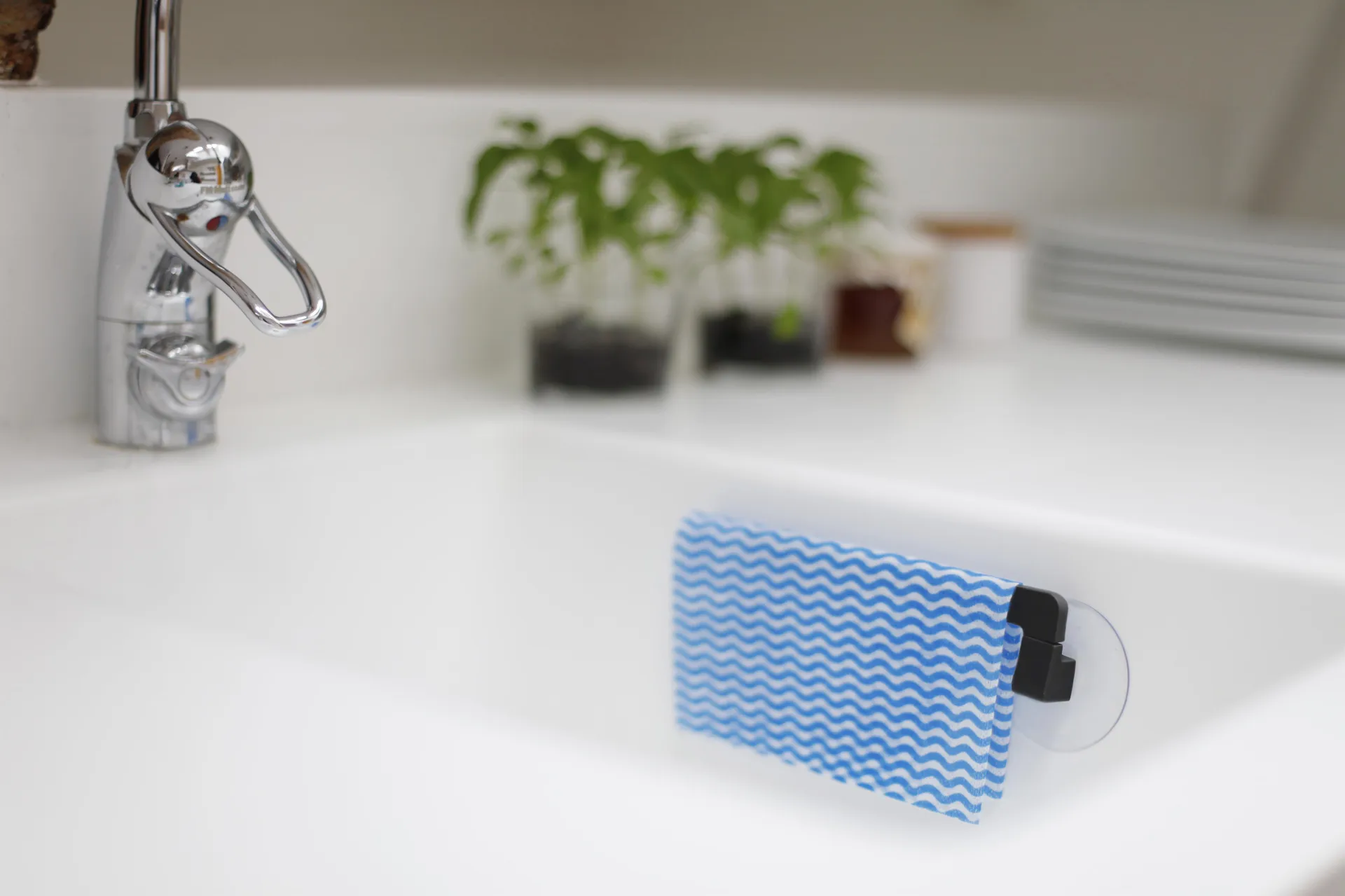 Bosign dishcloth holder, graphite grey plastic Bosign