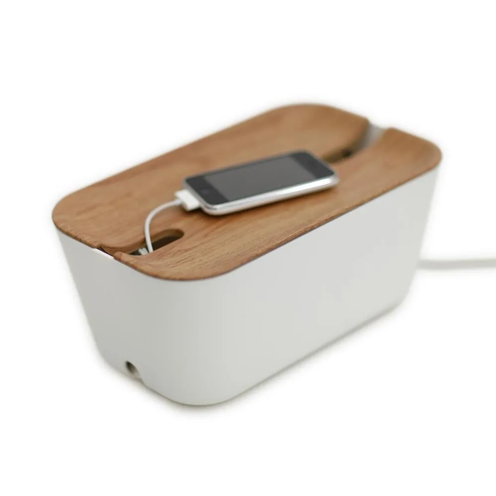 Cable organiser M, wooden print Bosign