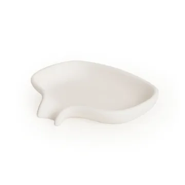 Soap dish with drainage spout silicone - white - Bosign