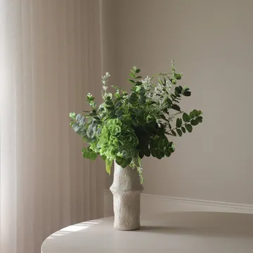 Deep Green artificial bouquet - Hydrangea-wildflowers-eucalyptus-scabious stem 15 pcs - Botané
