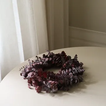 Eucalyptus Wreath wreath - Dark red, Ø40 cm - Botané