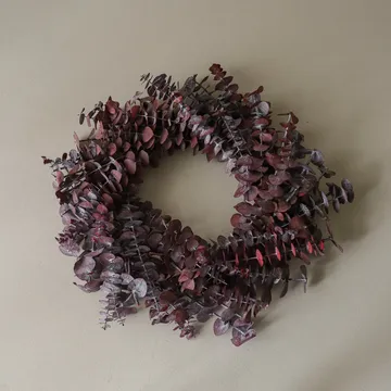 Eucalyptus Wreath wreath - Dark red, Ø40 cm - Botané