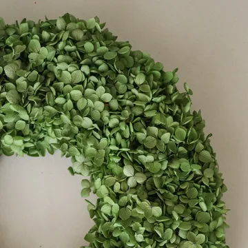 Hortensia Wreath flower wreath - Green, Ø40 cm - Botané