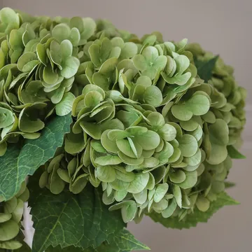 Hydrangea artificial bouquet - Moss green, 51 cm, 6 pcs - Botané