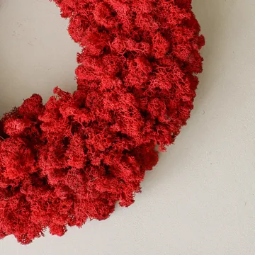 Moss Wreath wreath - Red, Ø40 cm - Botané