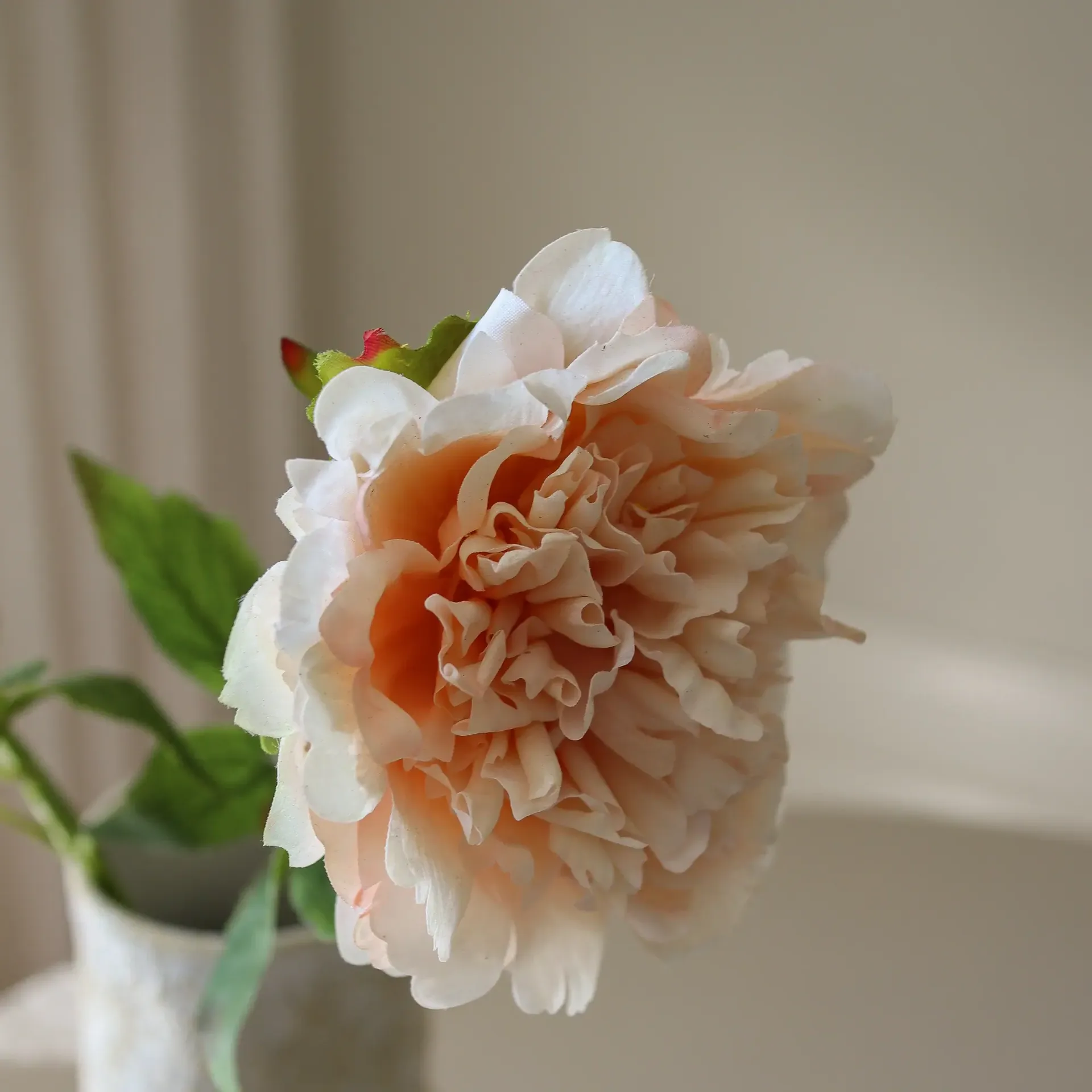 Peony artificial flower, Light pink, 56 cm, 1 pc Botané