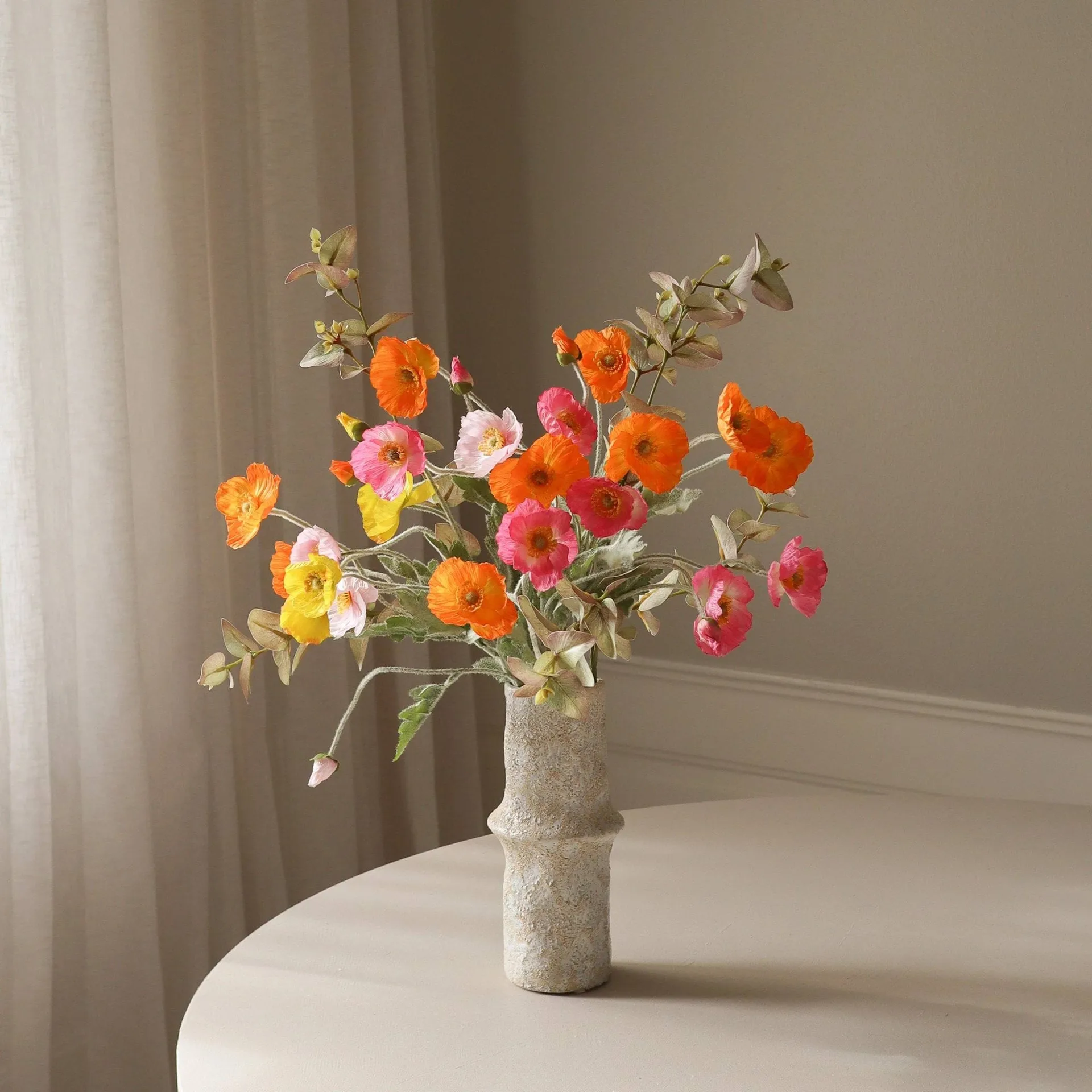 Poppy Spritz artificial bouquet, Poppy-eucalyptus 10 pcs Botané