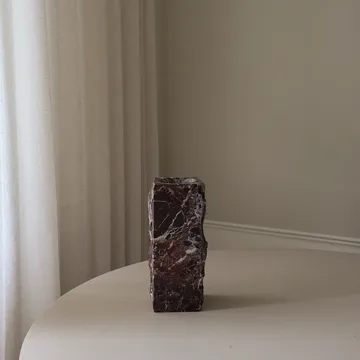 Rosso Levanto Edge marble vase - Medium, 30 cm - Botané