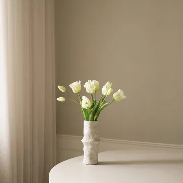 Triumph tulips artificial bouquet - White, 10 pcs - Botané