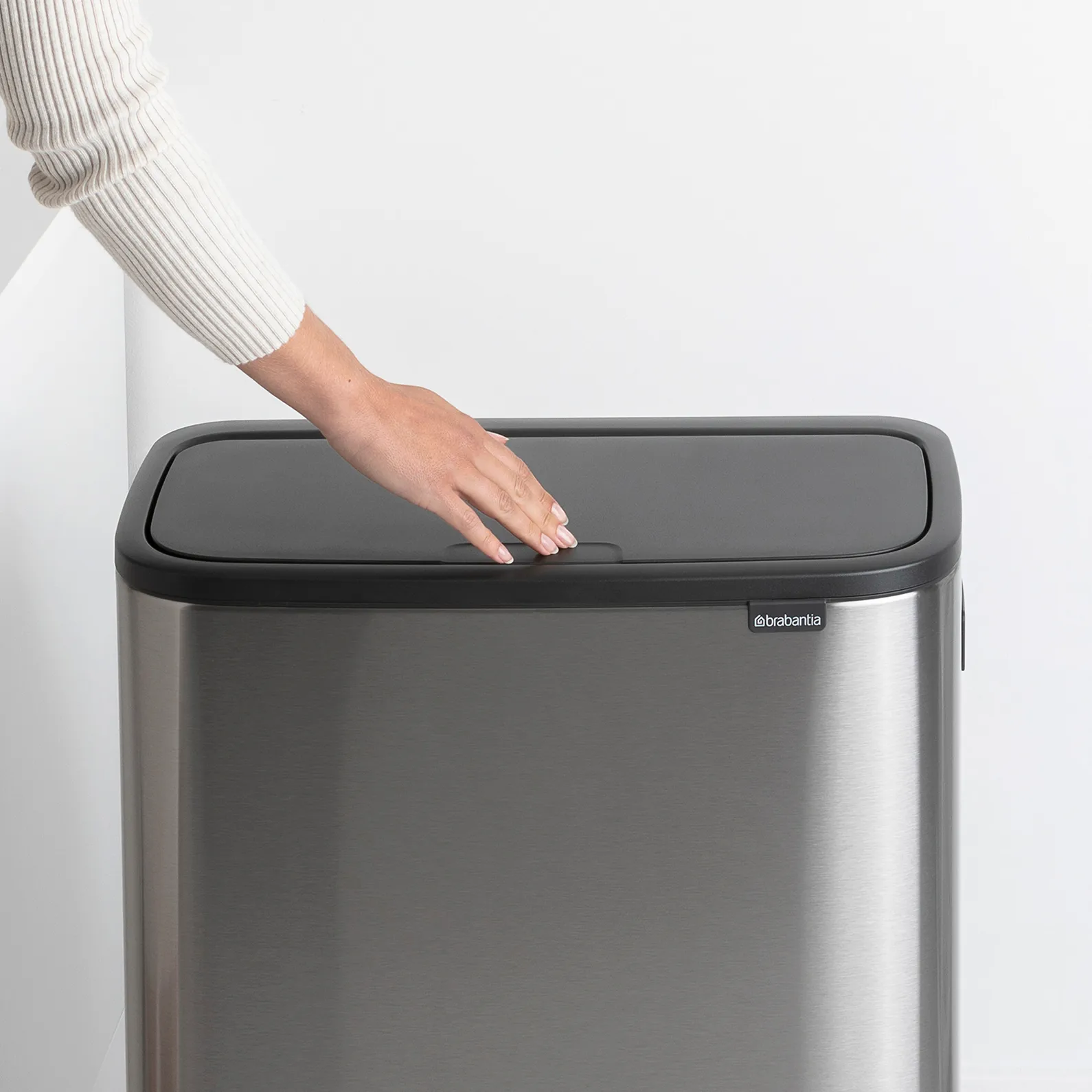 Bo touch bin high 2x30 L, matte-brushed steel Brabantia
