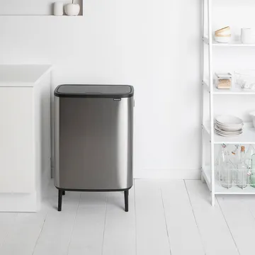 Bo touch bin high 2x30 L - matte-brushed steel - Brabantia