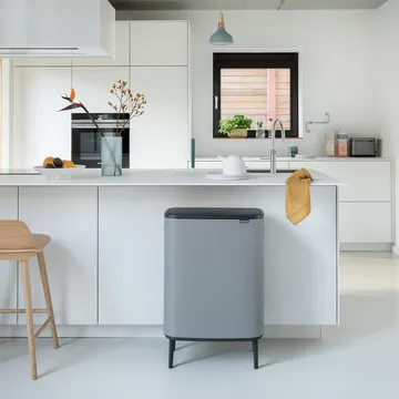 Bo touch bin high 2x30 L - Mineral concrete grey - Brabantia