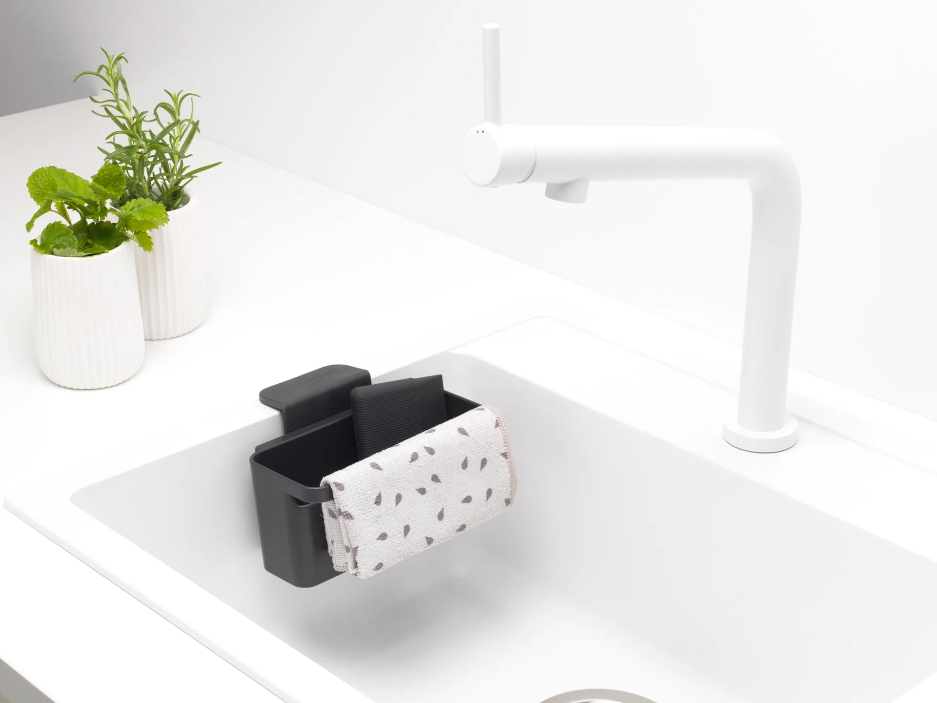 Brabantia kitchen sink organizer, dark grey Brabantia