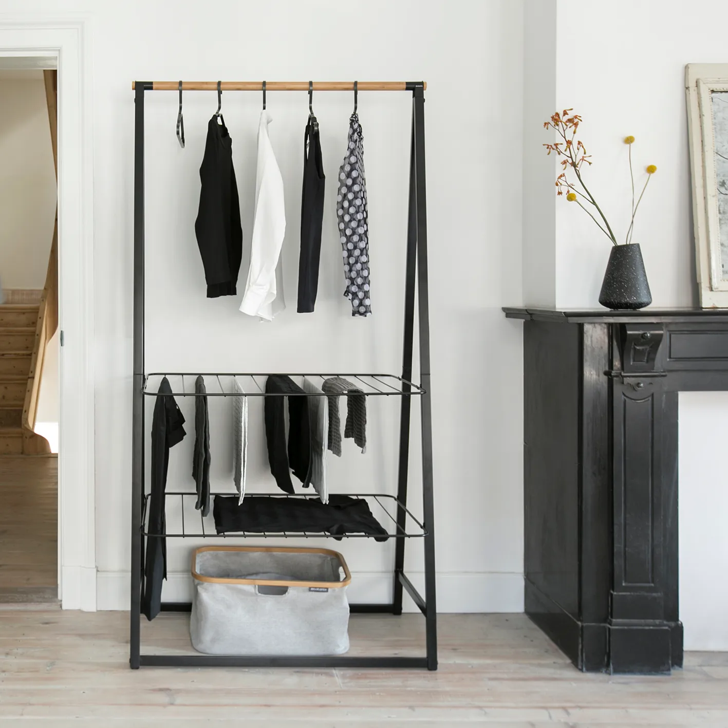Linn clothes stand large, Black Brabantia