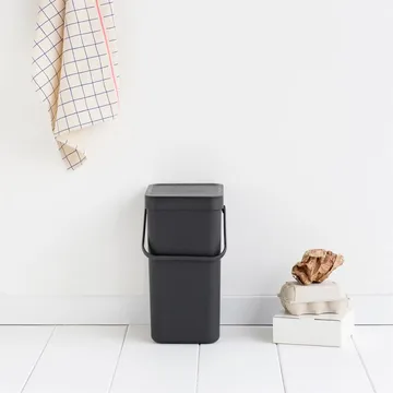 Sort & Go waste bin 12 l. - grey - Brabantia