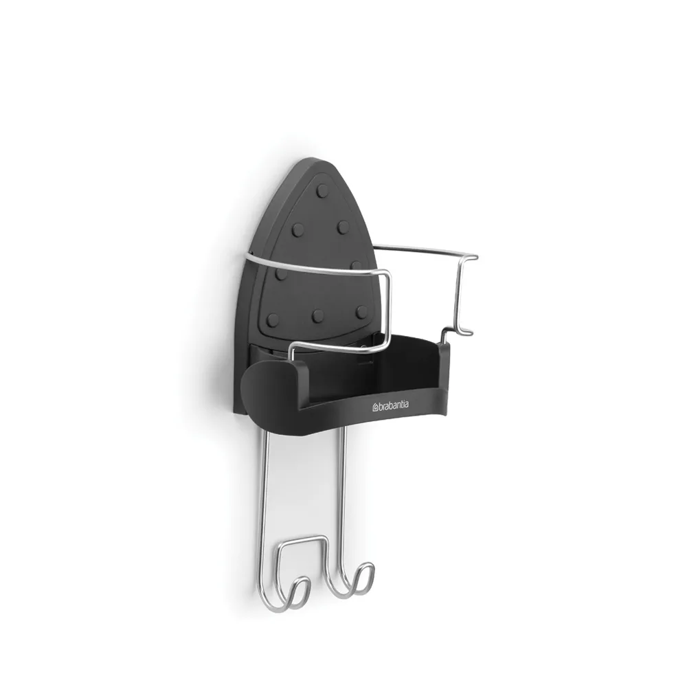 Wall-mounted holder for the iron, Dark gray Brabantia