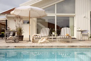 Arts daybed 196x96 cm - Soft White-beige stripes - Brafab