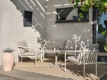 Bendt lounge chair - Teddy beige-pearl white - Brafab