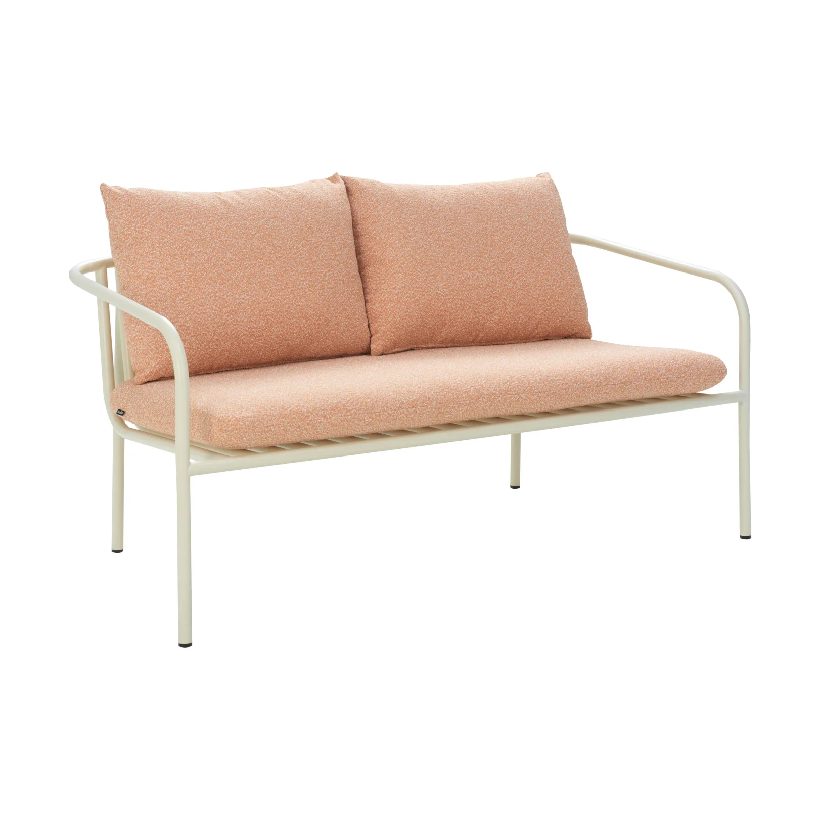 Bendt sofa, Pearl white-teddy orange Brafab
