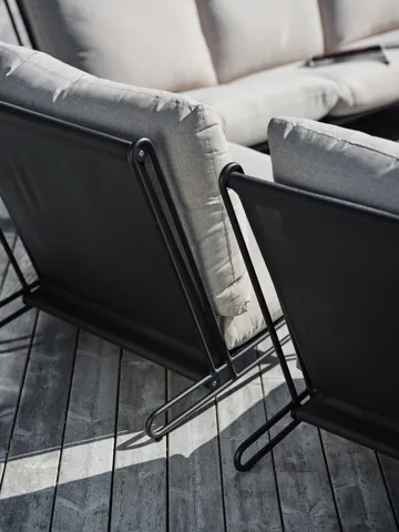 Blixt lounge chair - Black-sky grey - Brafab