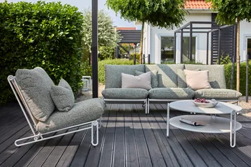 Blixt lounge chair - Black-sky grey - Brafab