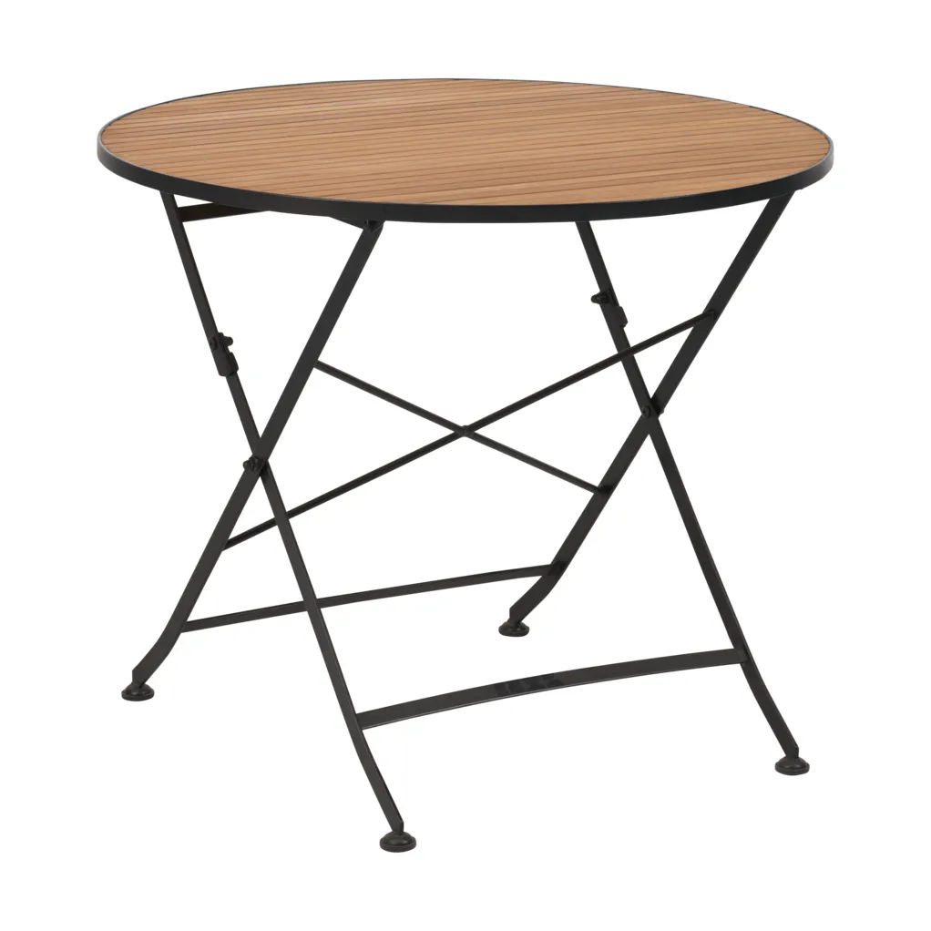 Brewer dining table, Black-teak, Ø85 cm Brafab