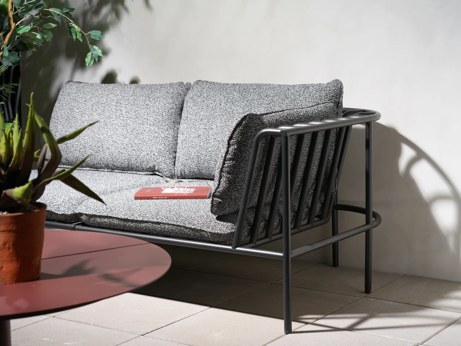 Collier sofa module, Black-teddy ant, corner Brafab