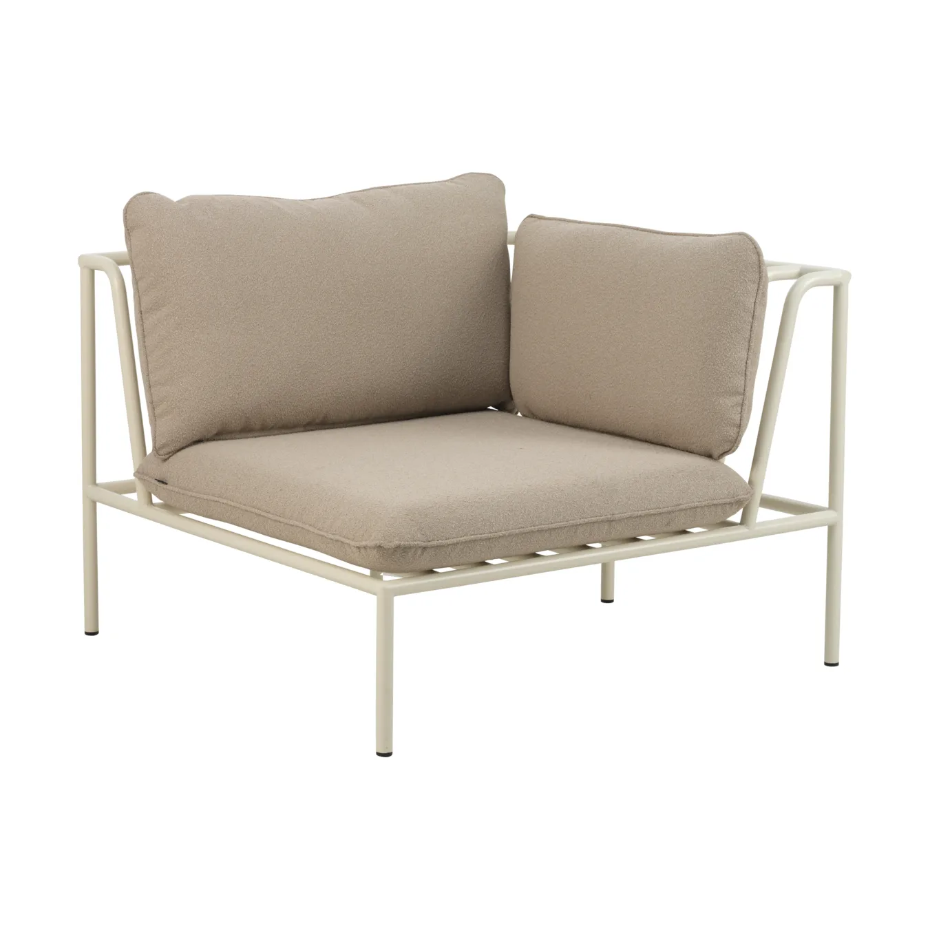 Collier sofa module, Pearl white-teddy beige, corner Brafab