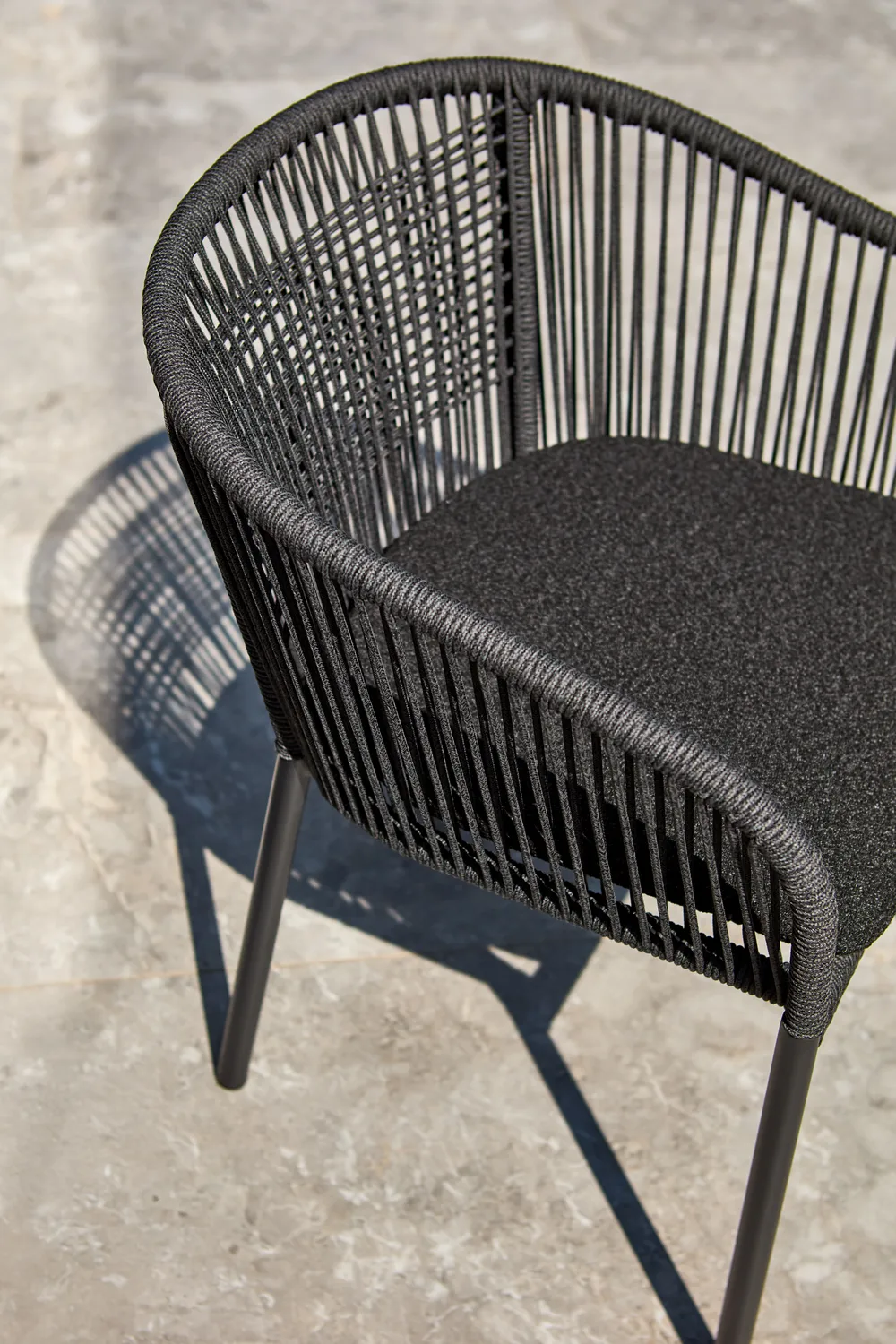 Delta armchair, Black Brafab