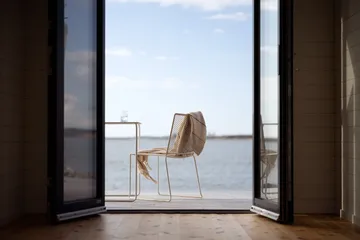 Haru café table - Pearl white, 54x61 cm - Brafab