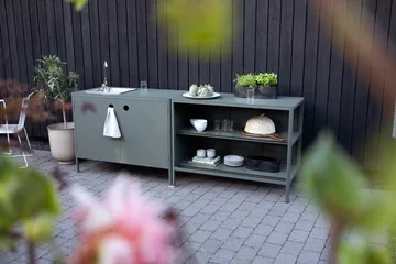 Kelia outdoor kitchen base cabinet - Anthracite, 121x91x64 cm - Brafab