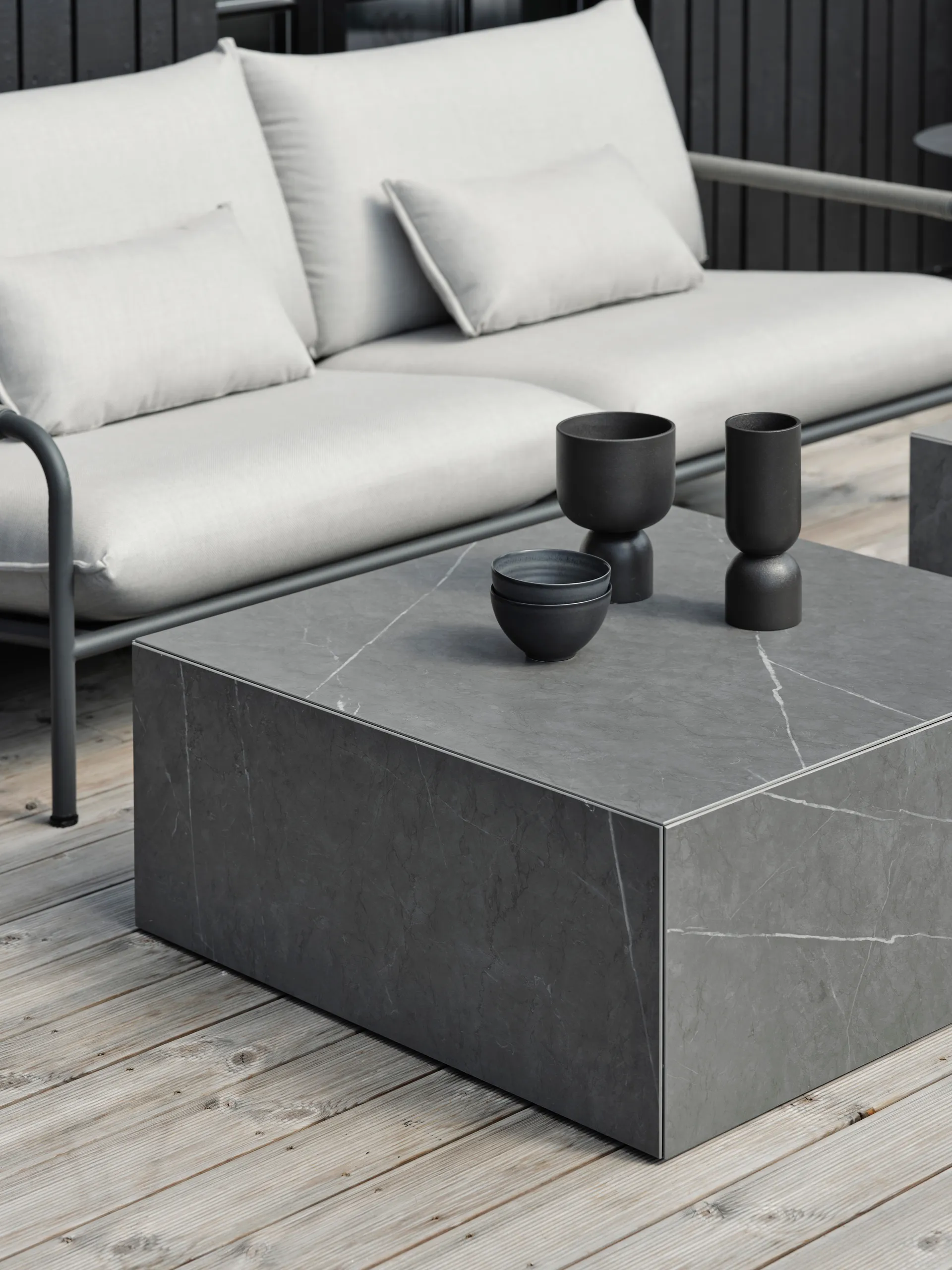 Lerberget 2,5 seat sofa, Anthracite-ash Brafab
